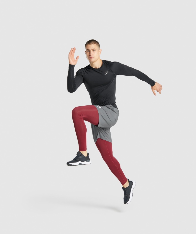 Gymshark Element Baselayer Tričko S Dlhým Rukávom čierne