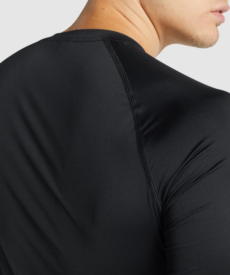 Gymshark Element Baselayer Tričko S Dlhým Rukávom čierne