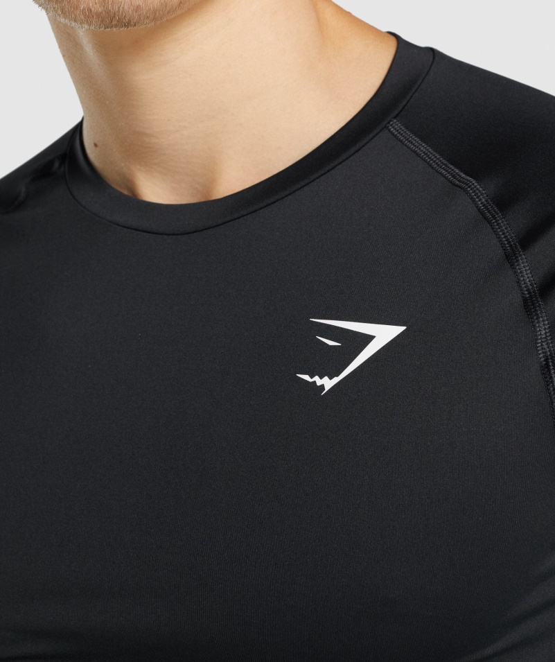Gymshark Element Baselayer Tričko S Dlhým Rukávom čierne