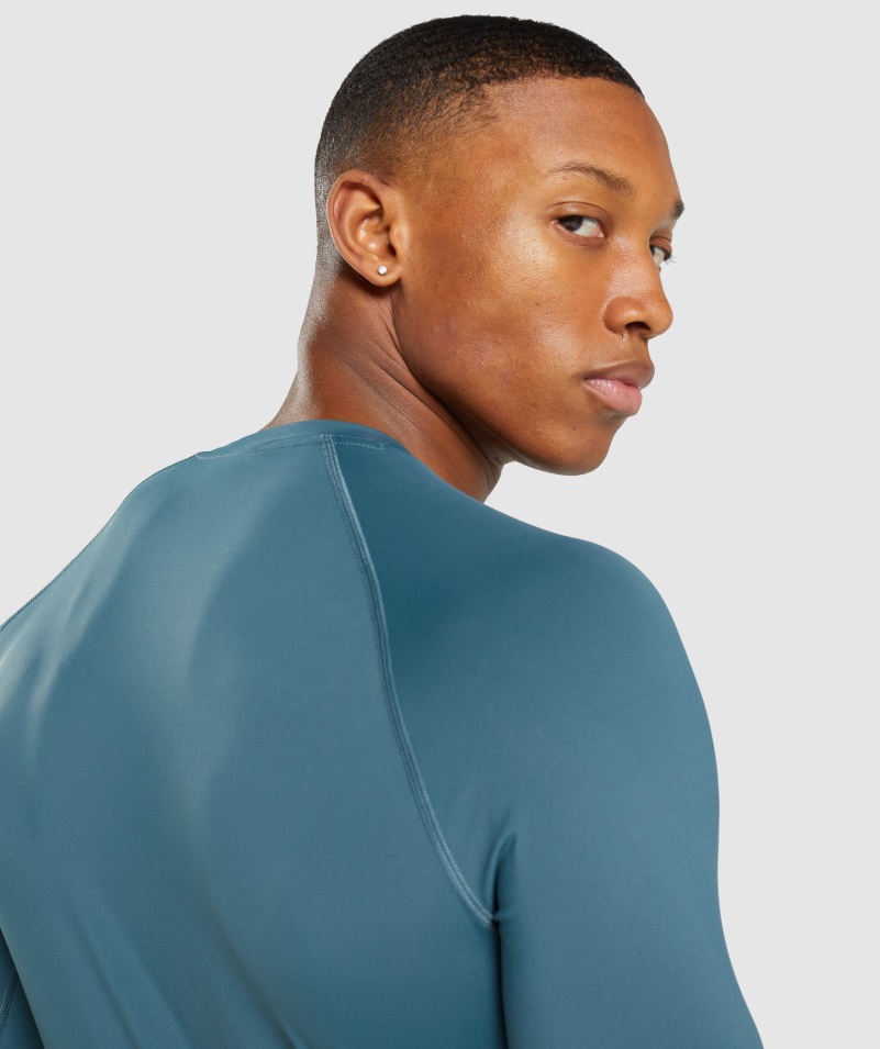 Gymshark Element Baselayer Tričko S Dlhým Rukávom Toskánske Modrozelené