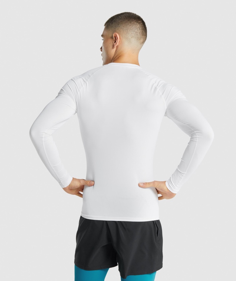 Gymshark Element Baselayer Tričko S Dlhým Rukávom Biele
