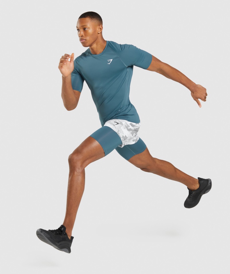 Gymshark Element Baselayer šortky Toskánske Modrozelené