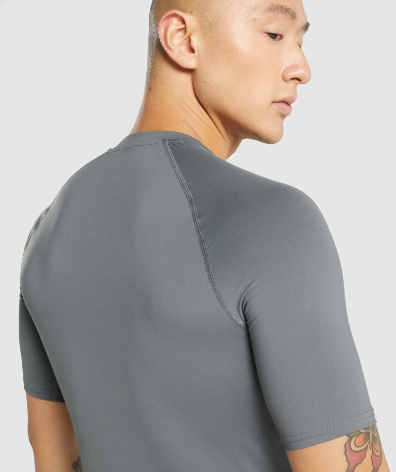 Gymshark Element Baselayer Tričko Drevené Uhlie