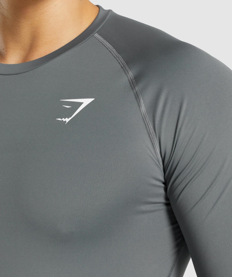 Gymshark Element Baselayer Tričko Drevené Uhlie