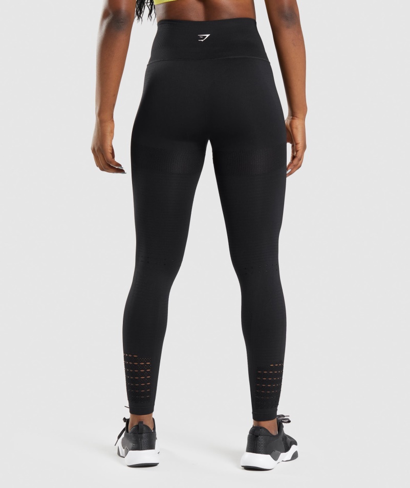 Gymshark Energy Bezšvové Legíny čierne