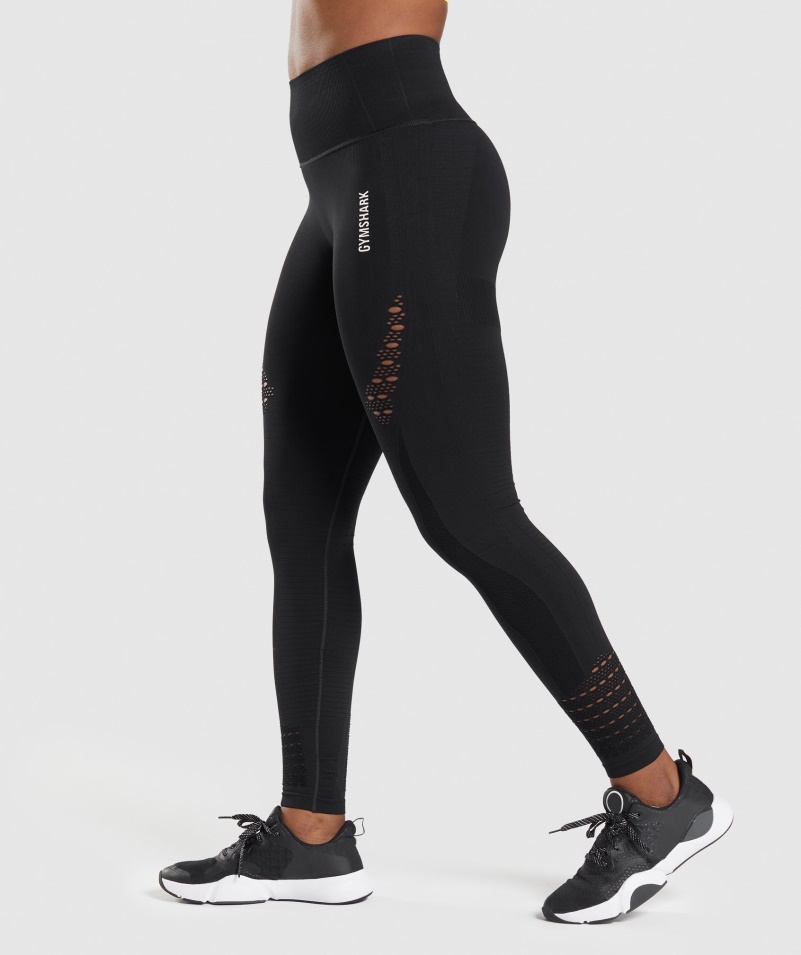 Gymshark Energy Bezšvové Legíny čierne