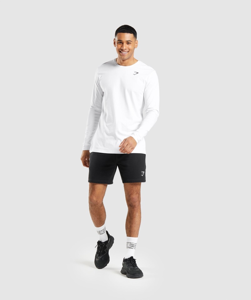 Gymshark Essential Tričko S Dlhým Rukávom Biele