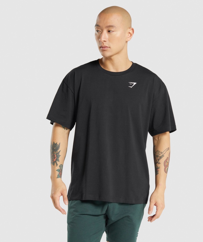 Gymshark Essential Oversized Tričko čierne