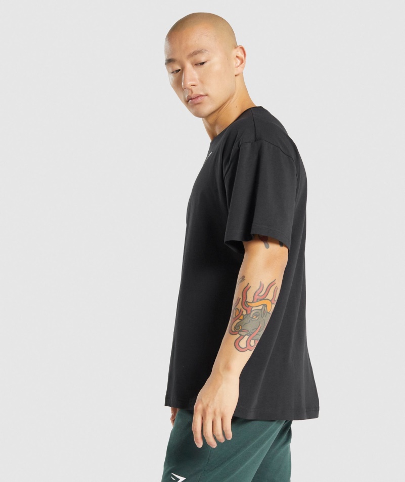 Gymshark Essential Oversized Tričko čierne