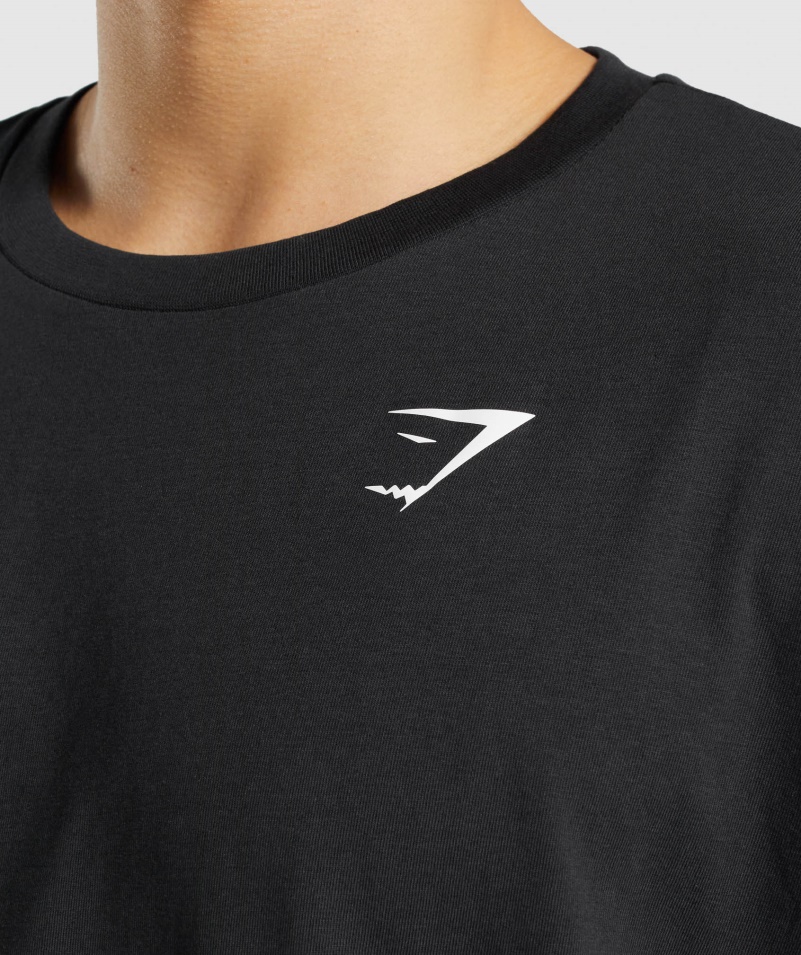 Gymshark Essential Oversized Tričko čierne