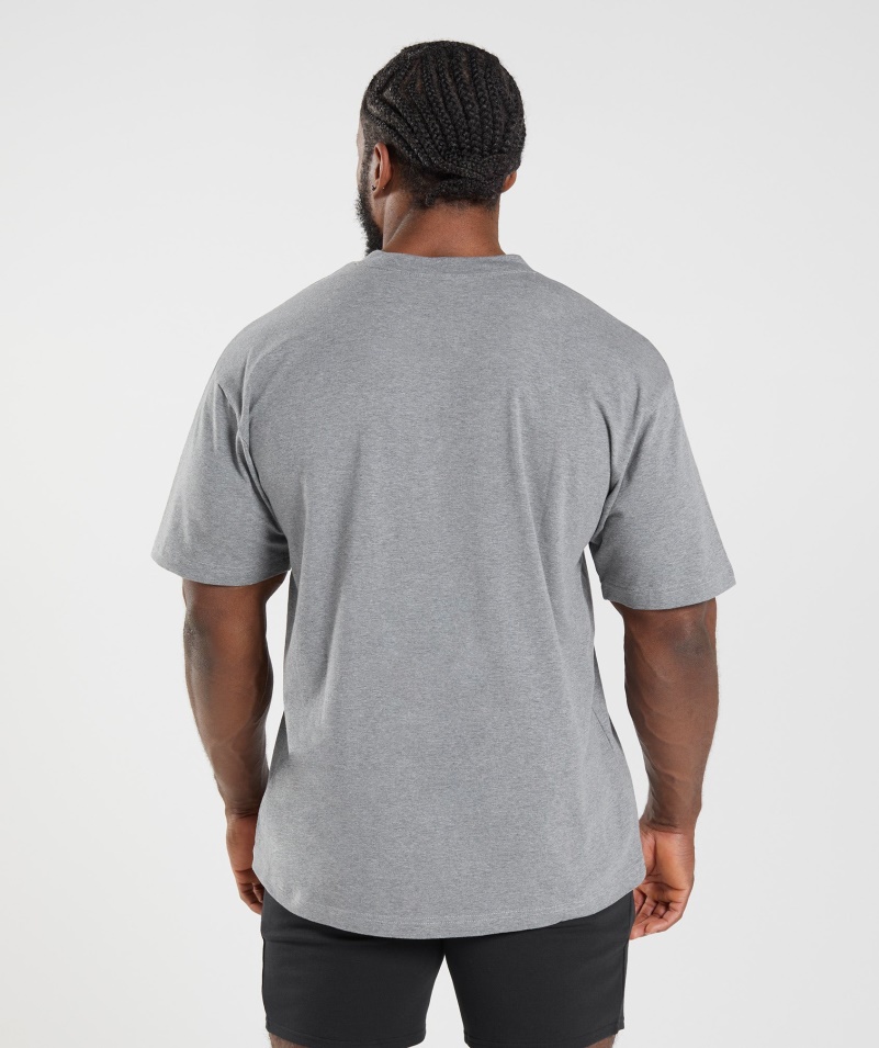 Gymshark Essential Oversized Tričko Charcoal Marl