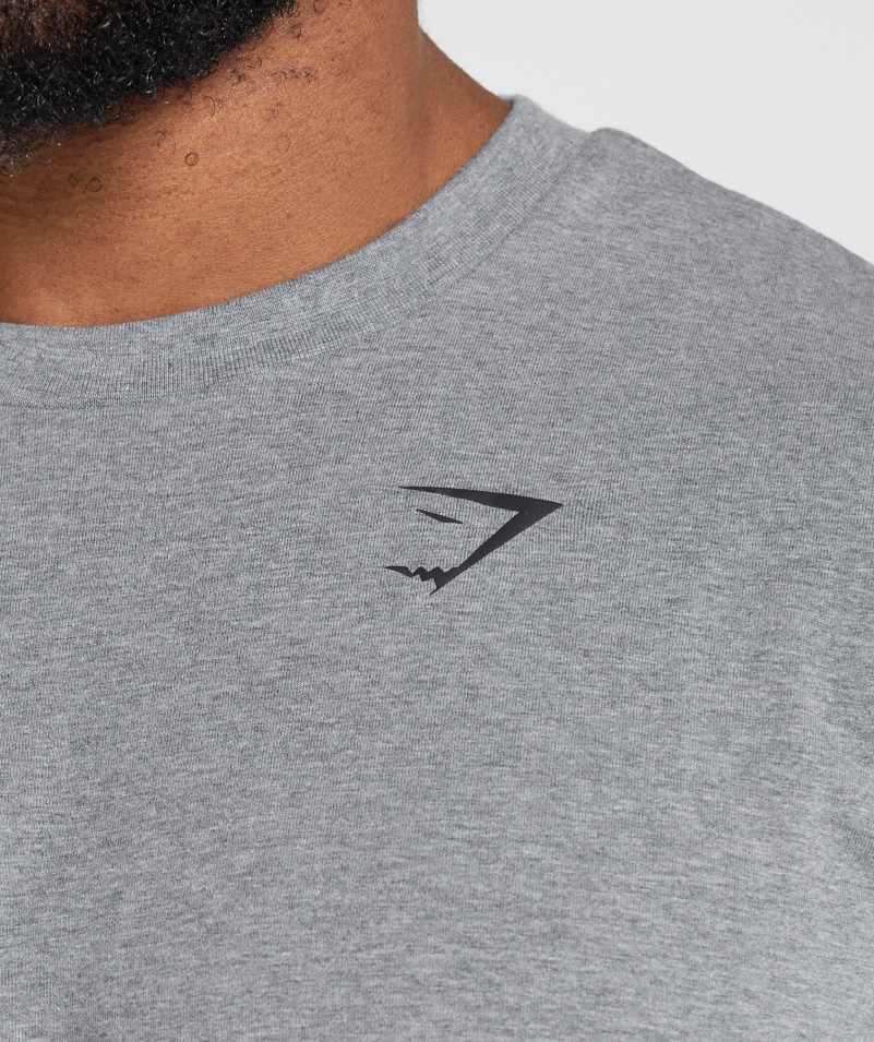 Gymshark Essential Oversized Tričko Charcoal Marl
