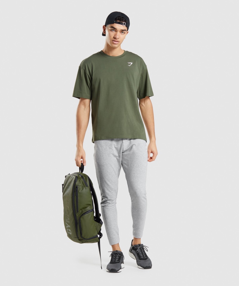Gymshark Essential Oversized Tričko Core Olive