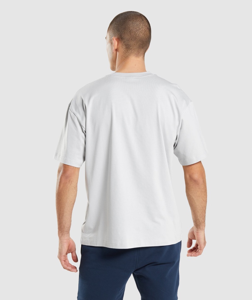 Gymshark Essential Oversized Tričko Svetlosivé