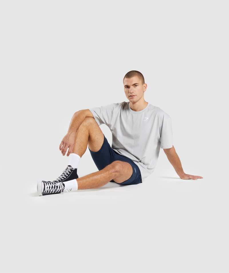 Gymshark Essential Oversized Tričko Svetlosivé