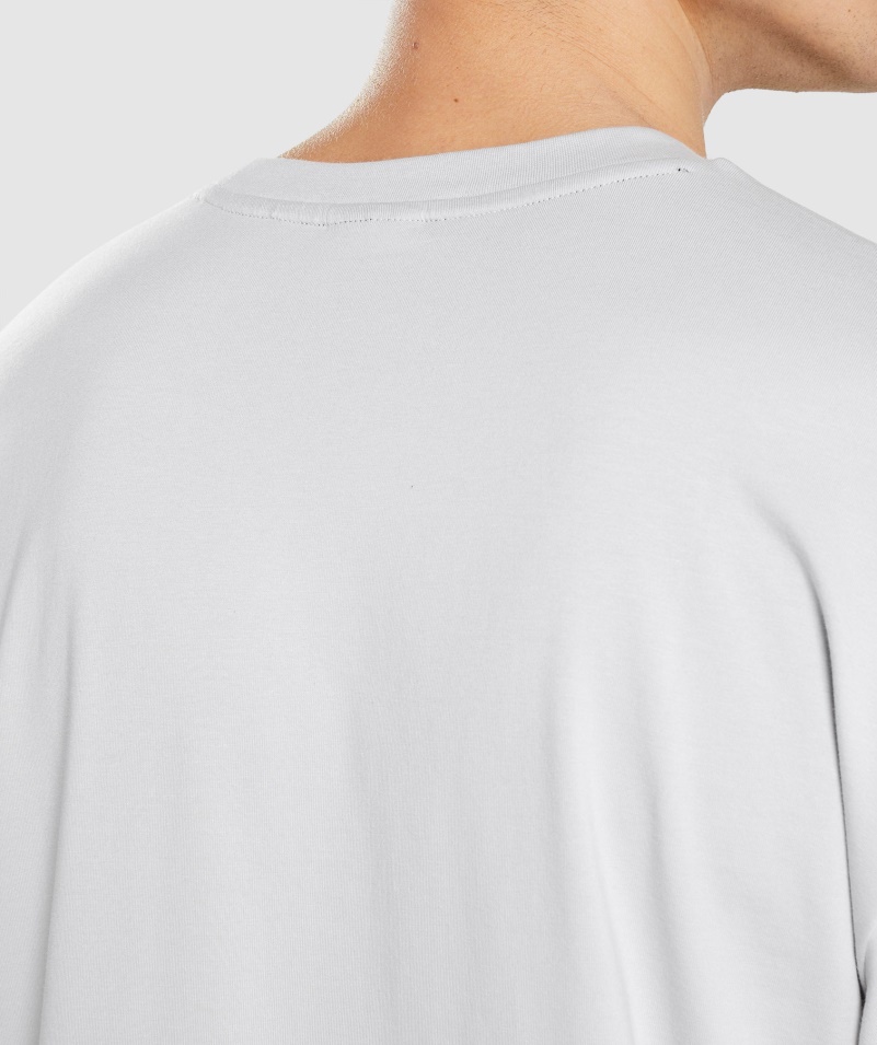 Gymshark Essential Oversized Tričko Svetlosivé