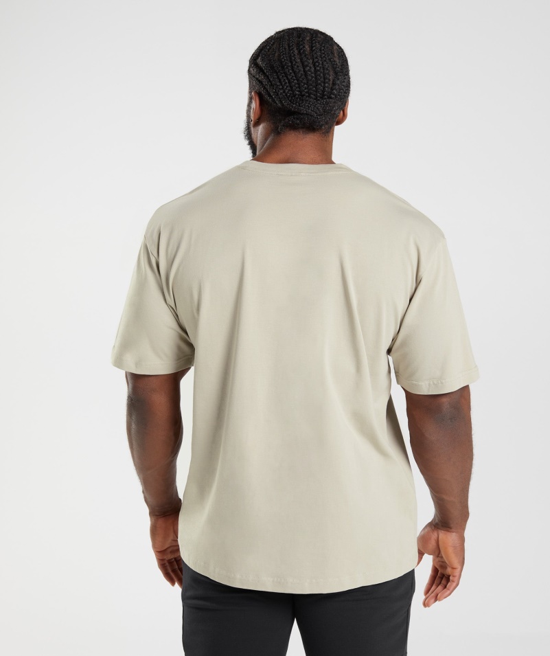 Gymshark Essential Oversized Tričko Kamienkovej šedej
