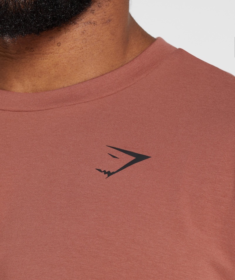 Gymshark Essential Oversized Tričko Ružovo Hnedé