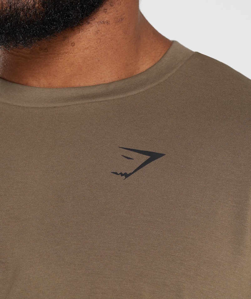 Gymshark Essential Oversized Tričko Soul Hnedé