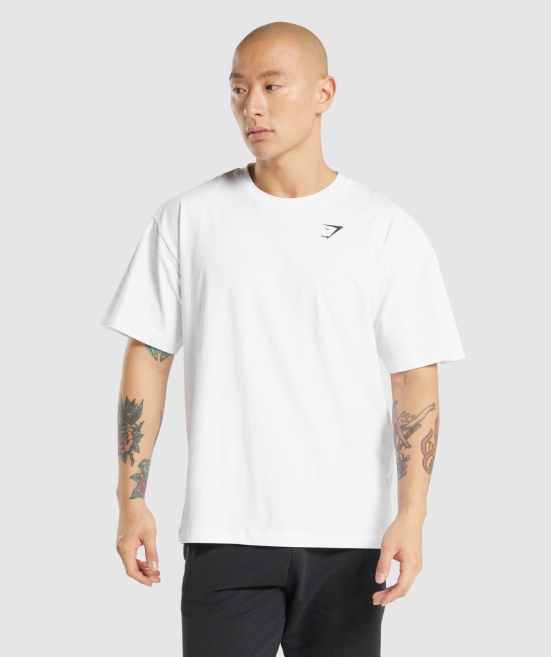 Gymshark Essential Oversized Tričko Biele