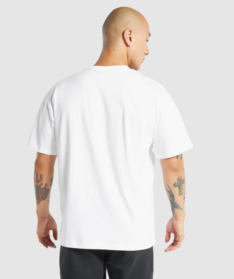 Gymshark Essential Oversized Tričko Biele