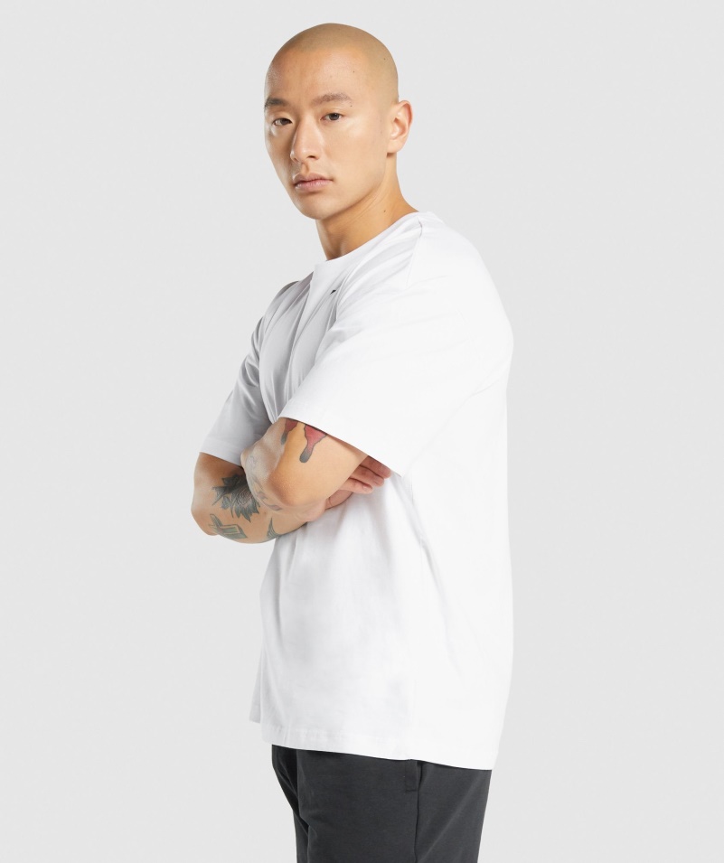 Gymshark Essential Oversized Tričko Biele