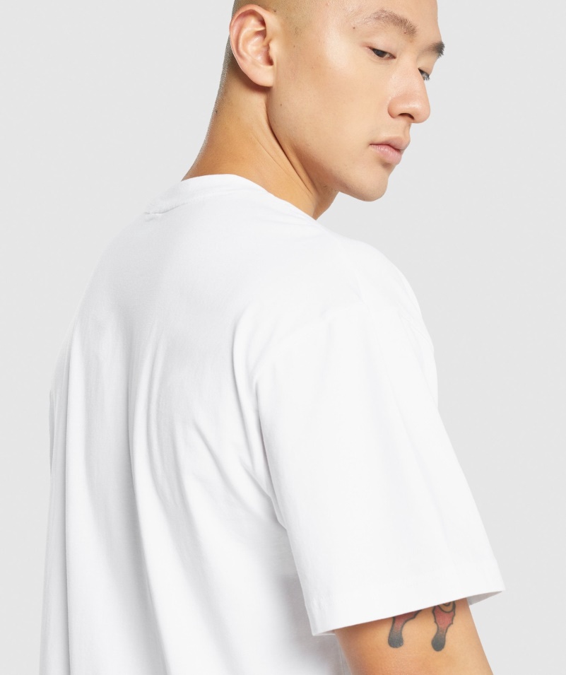 Gymshark Essential Oversized Tričko Biele