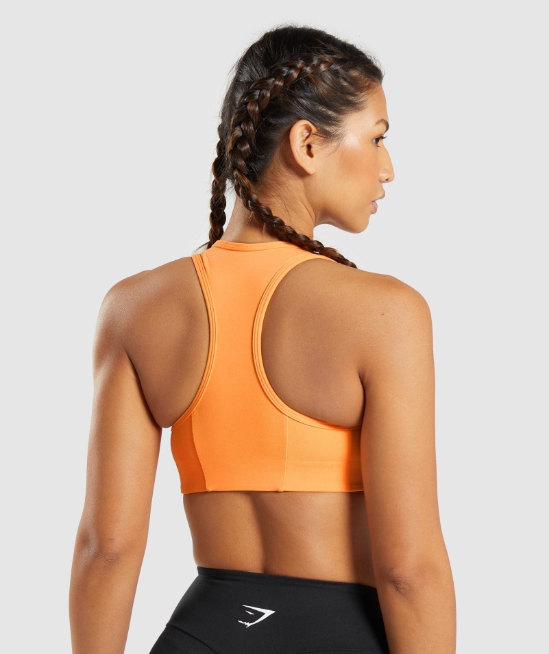 Gymshark Essential Racer Chrbát športová Podprsenka Marhuľová Oranžová