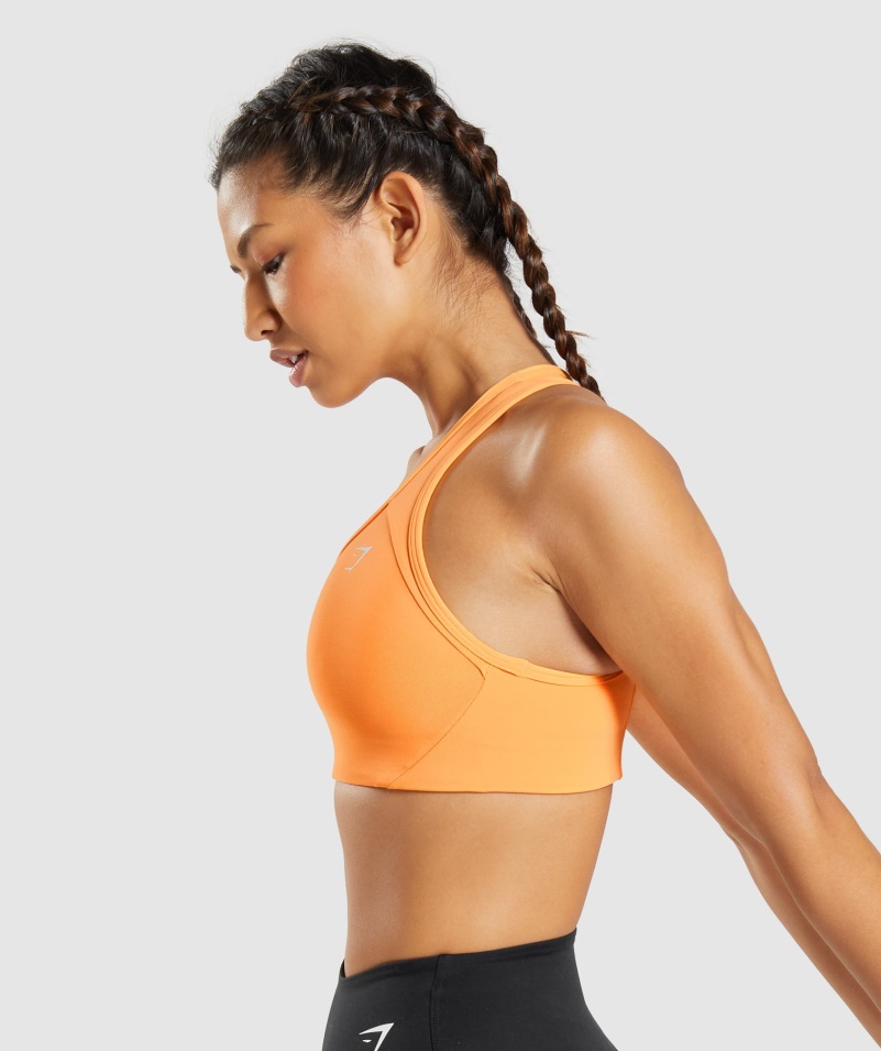 Gymshark Essential Racer Chrbát športová Podprsenka Marhuľová Oranžová