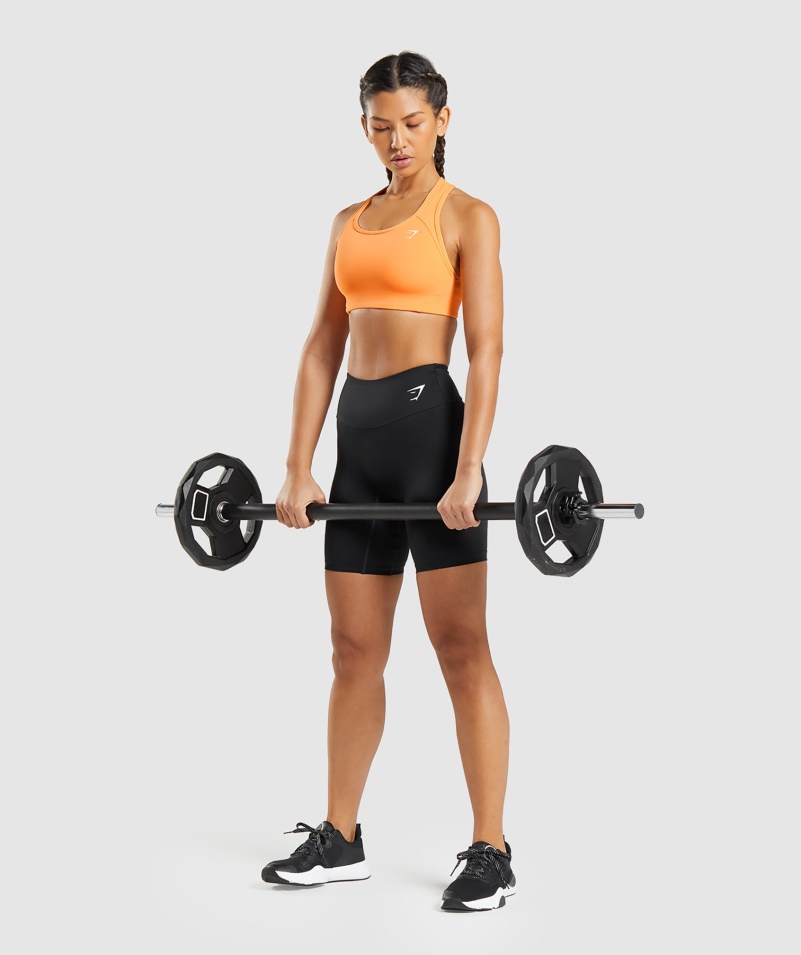 Gymshark Essential Racer Chrbát športová Podprsenka Marhuľová Oranžová