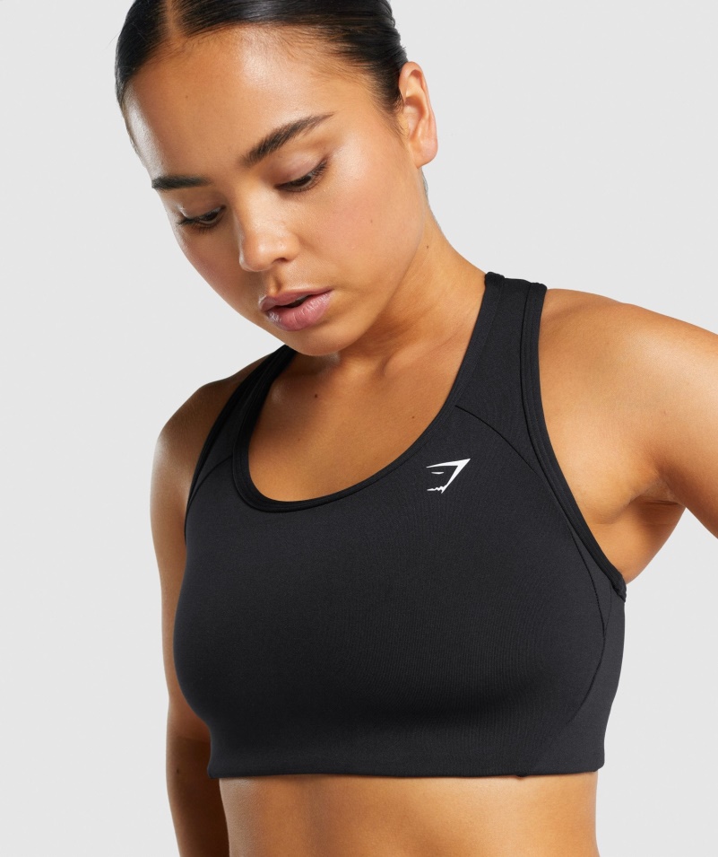 Gymshark Essential Racer Späť športová Podprsenka čierna