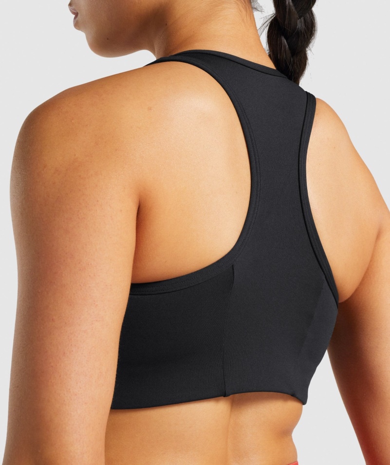 Gymshark Essential Racer Späť športová Podprsenka čierna