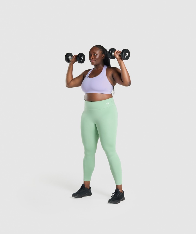 Gymshark Essential Racer Späť športová Podprsenka Svetlofialová