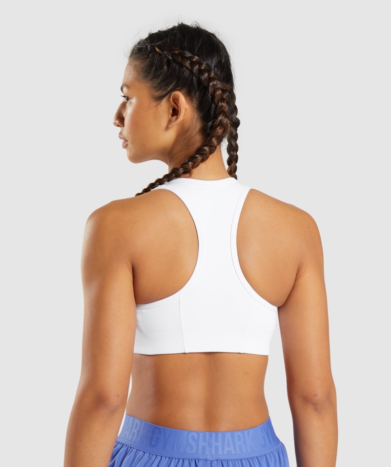 Gymshark Essential Racer Späť športová Podprsenka Biela