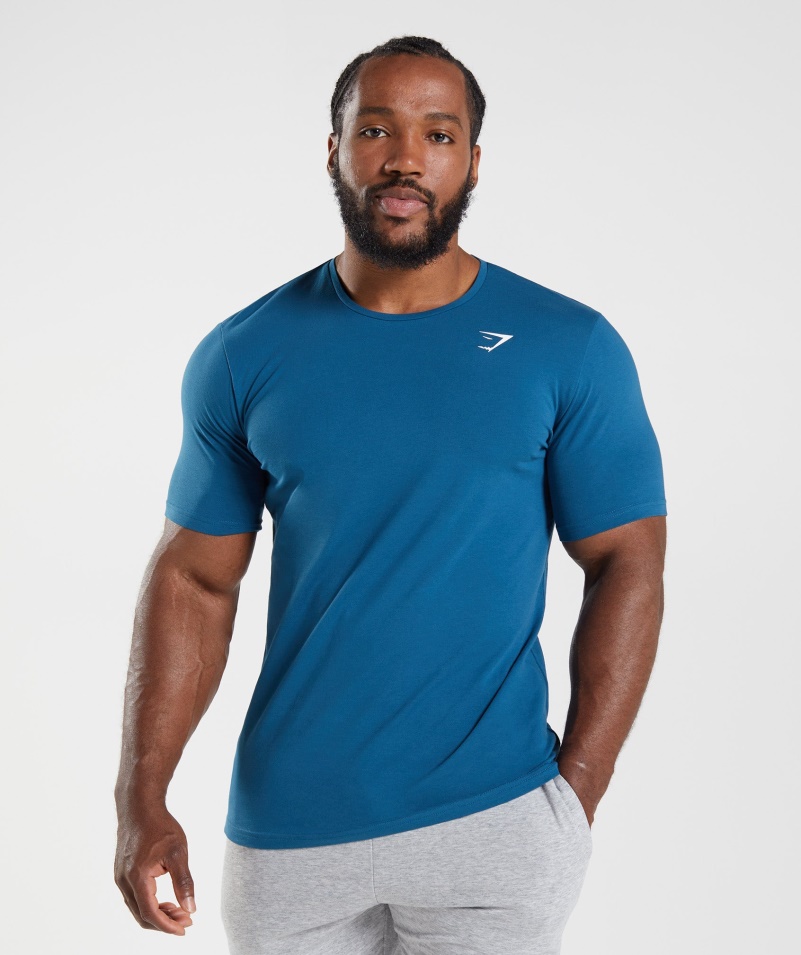 Gymshark Essential Tričko Atlantic Blue