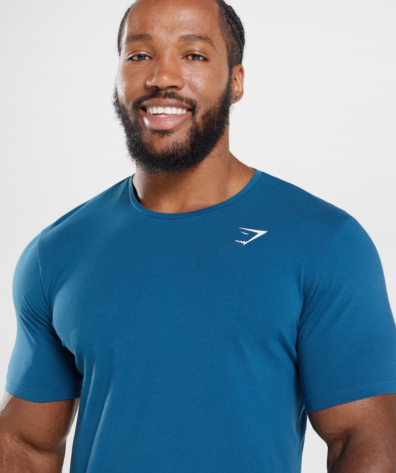 Gymshark Essential Tričko Atlantic Blue