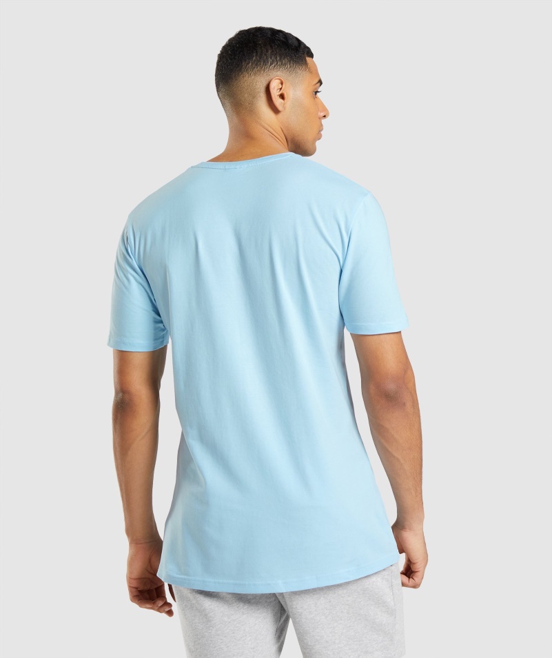 Gymshark Esenciálne Tričko ľanové Modré