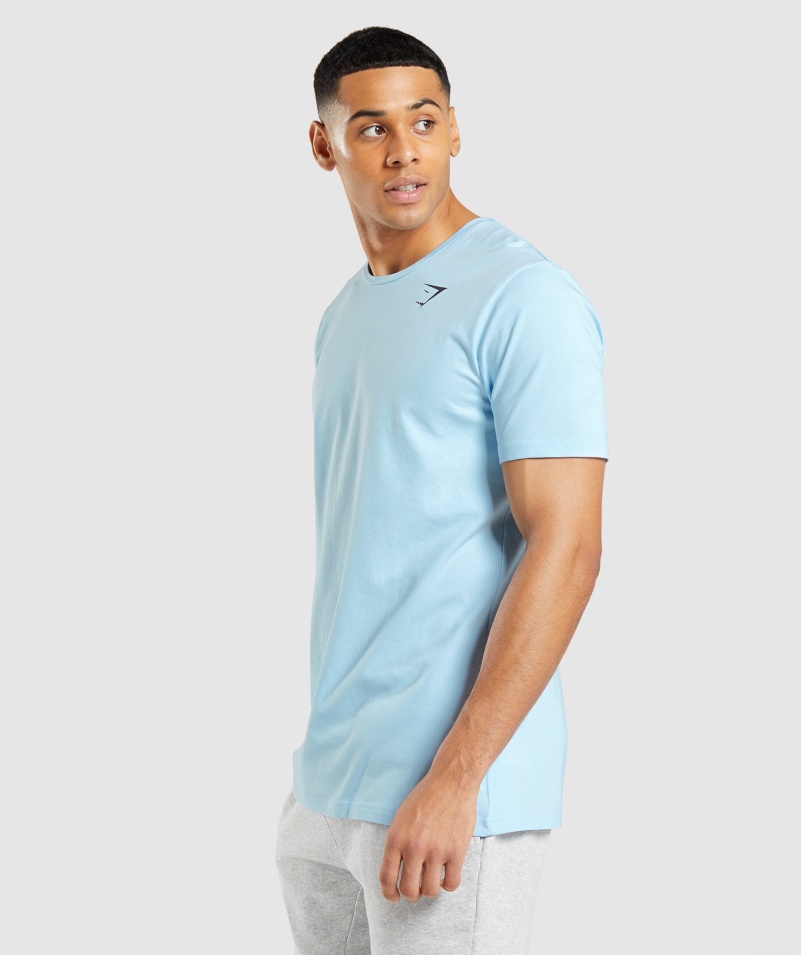 Gymshark Esenciálne Tričko ľanové Modré