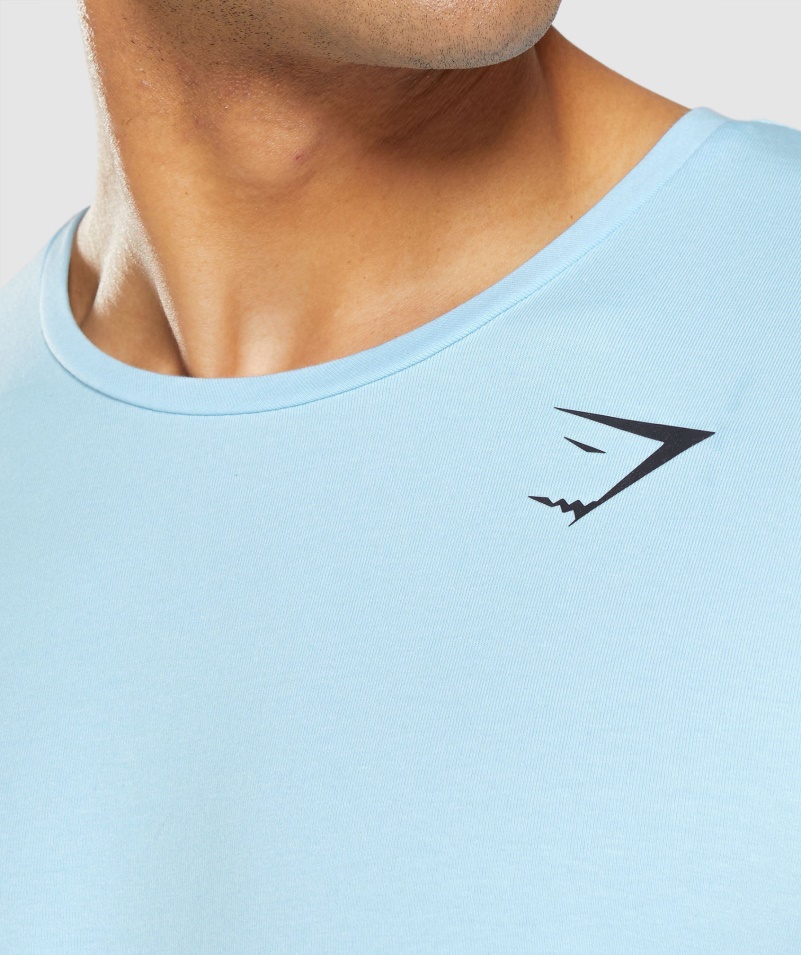 Gymshark Esenciálne Tričko ľanové Modré