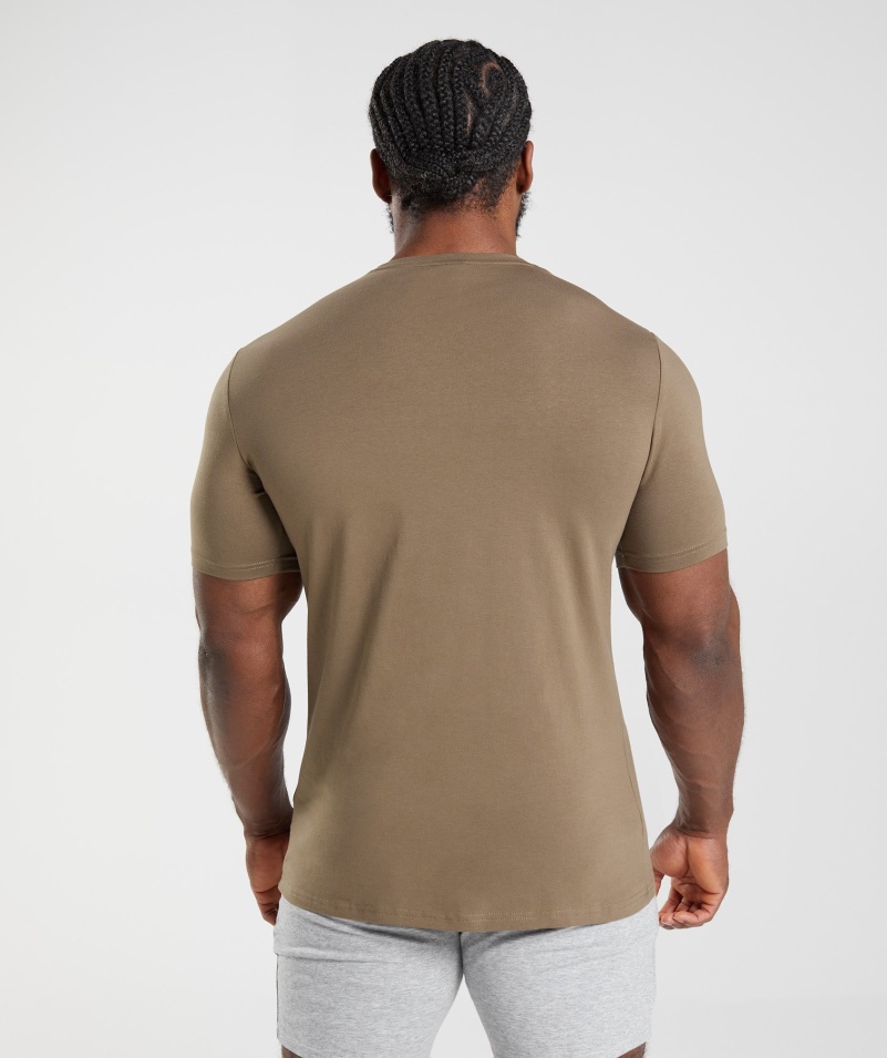 Gymshark Essential Tričko Soul Hnedé