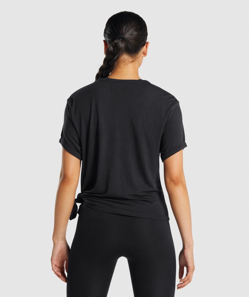 Gymshark Základné Tričko Dámske čierne