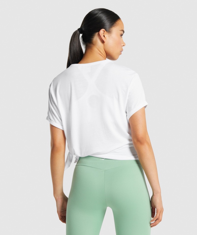 Gymshark Essential Tričko Dámske Biele