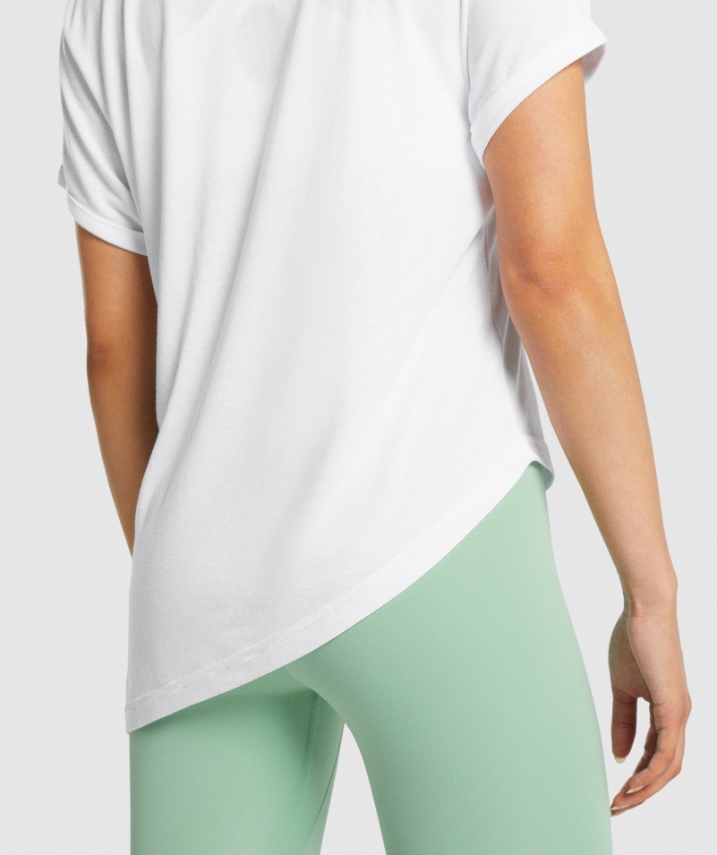 Gymshark Essential Tričko Dámske Biele