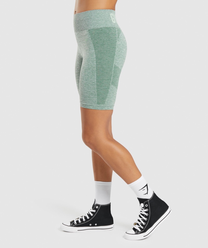 Gymshark Flex Cyklistické šortky Studio Green Marl