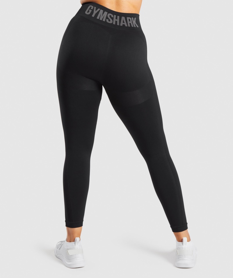 Gymshark Flex Legíny S Vysokým Pásom čierno-uhoľné