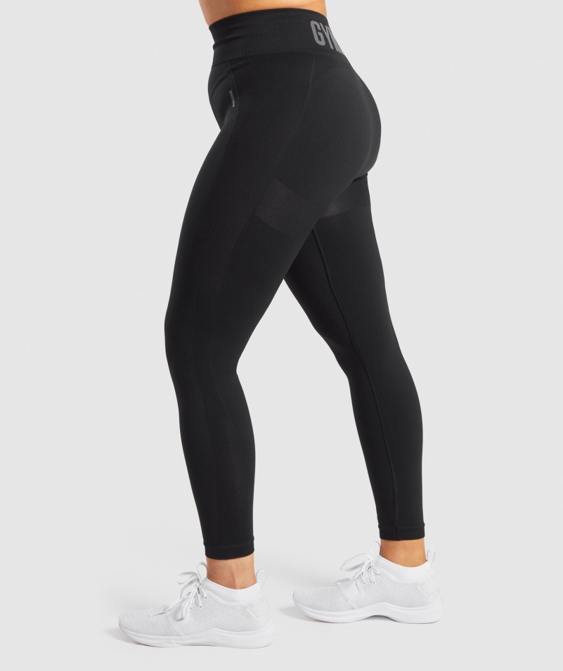 Gymshark Flex Legíny S Vysokým Pásom čierno-uhoľné