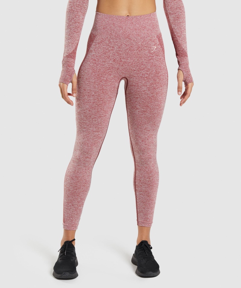 Gymshark Flex Legíny S Vysokým Pásom V Bordovej Farbe