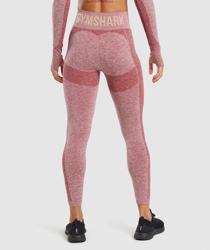 Gymshark Flex Legíny S Vysokým Pásom V Bordovej Farbe