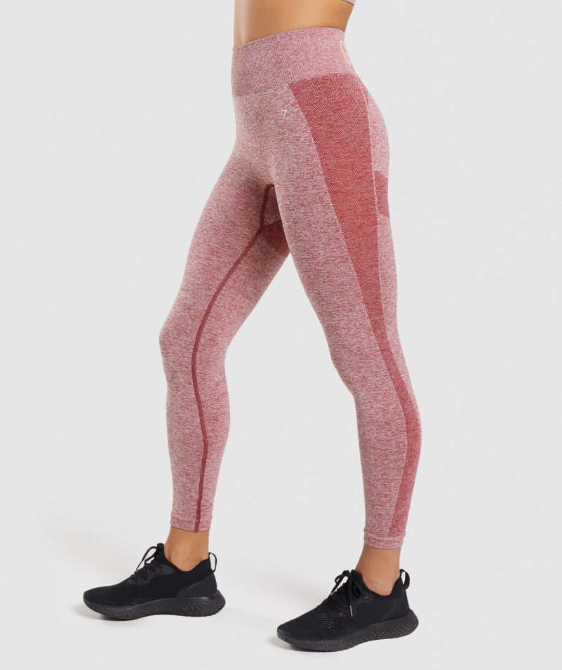 Gymshark Flex Legíny S Vysokým Pásom V Bordovej Farbe