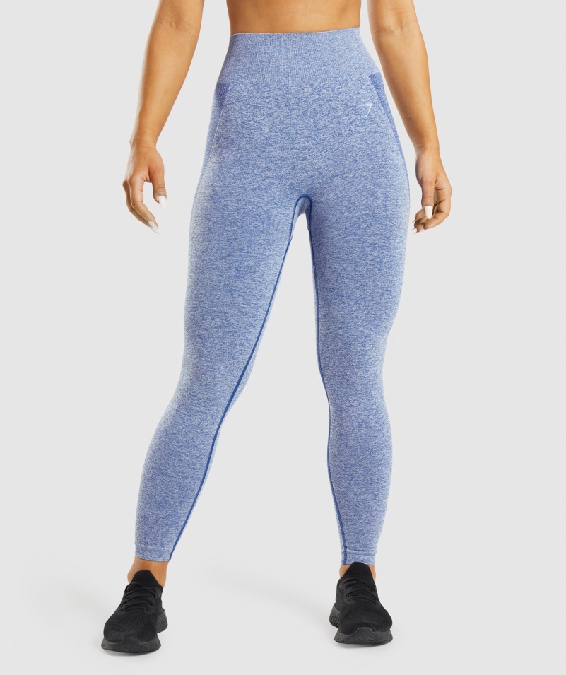 Gymshark Flex Legíny S Vysokým Pásom Earl Blue Marl